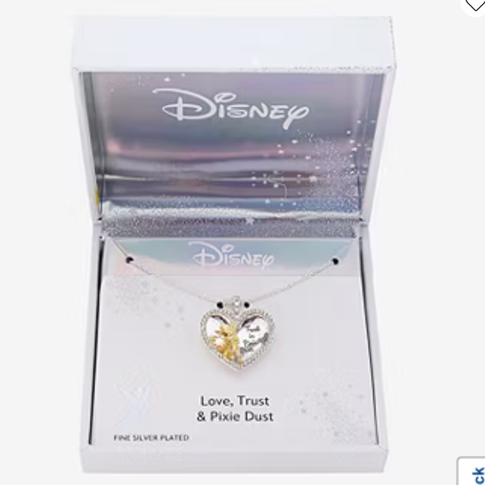 Disney Classics Jewelry | Tinker Bell Heart Pendant Necklace - Picture 3 of 8